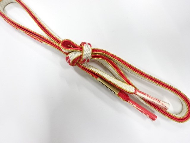 JAPANESE KIMONO / UNUSED HAND-TIED OBIJIME